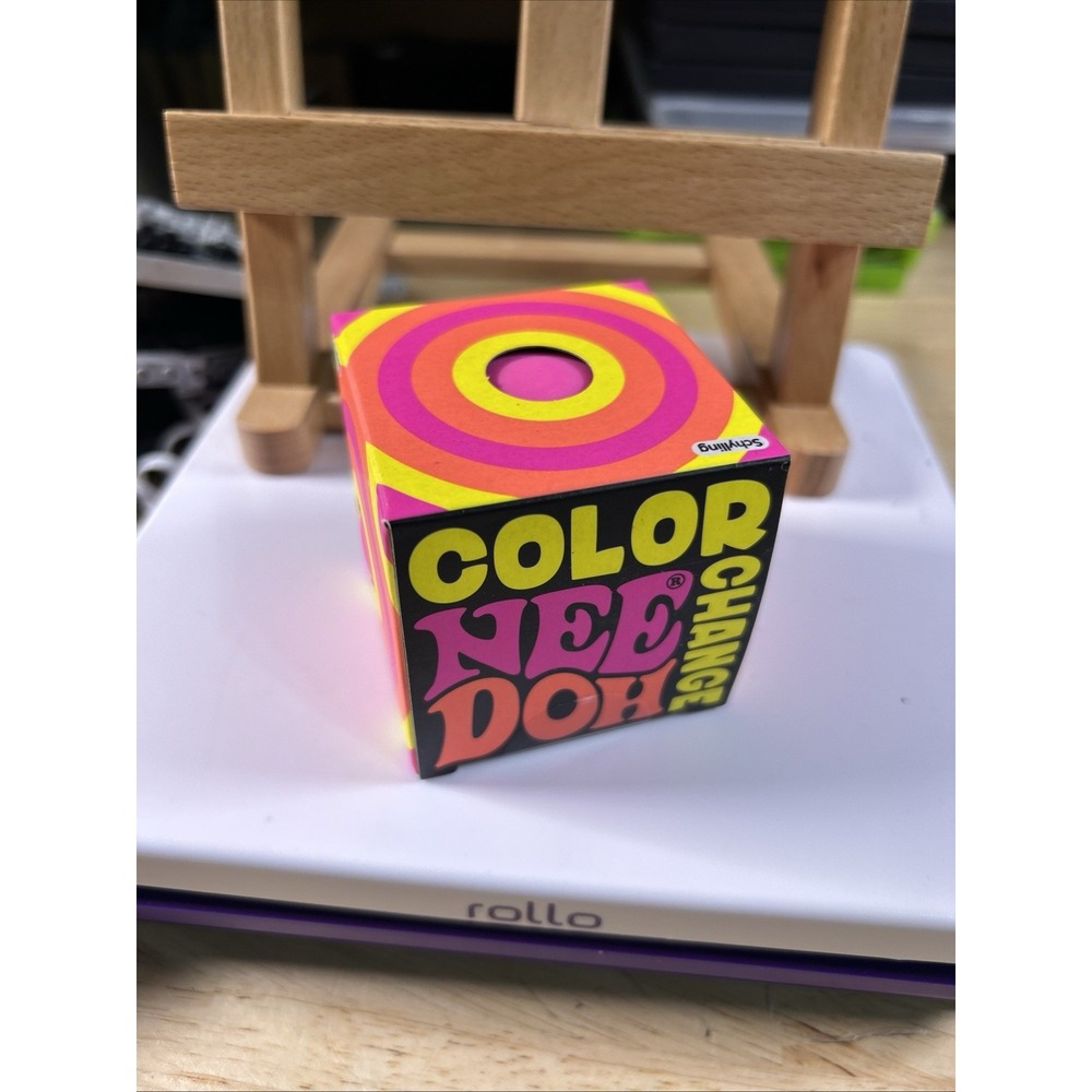 Nee Doh Color Change Squish Stress Ball The Groovy Glob, Pink Fast Ship!